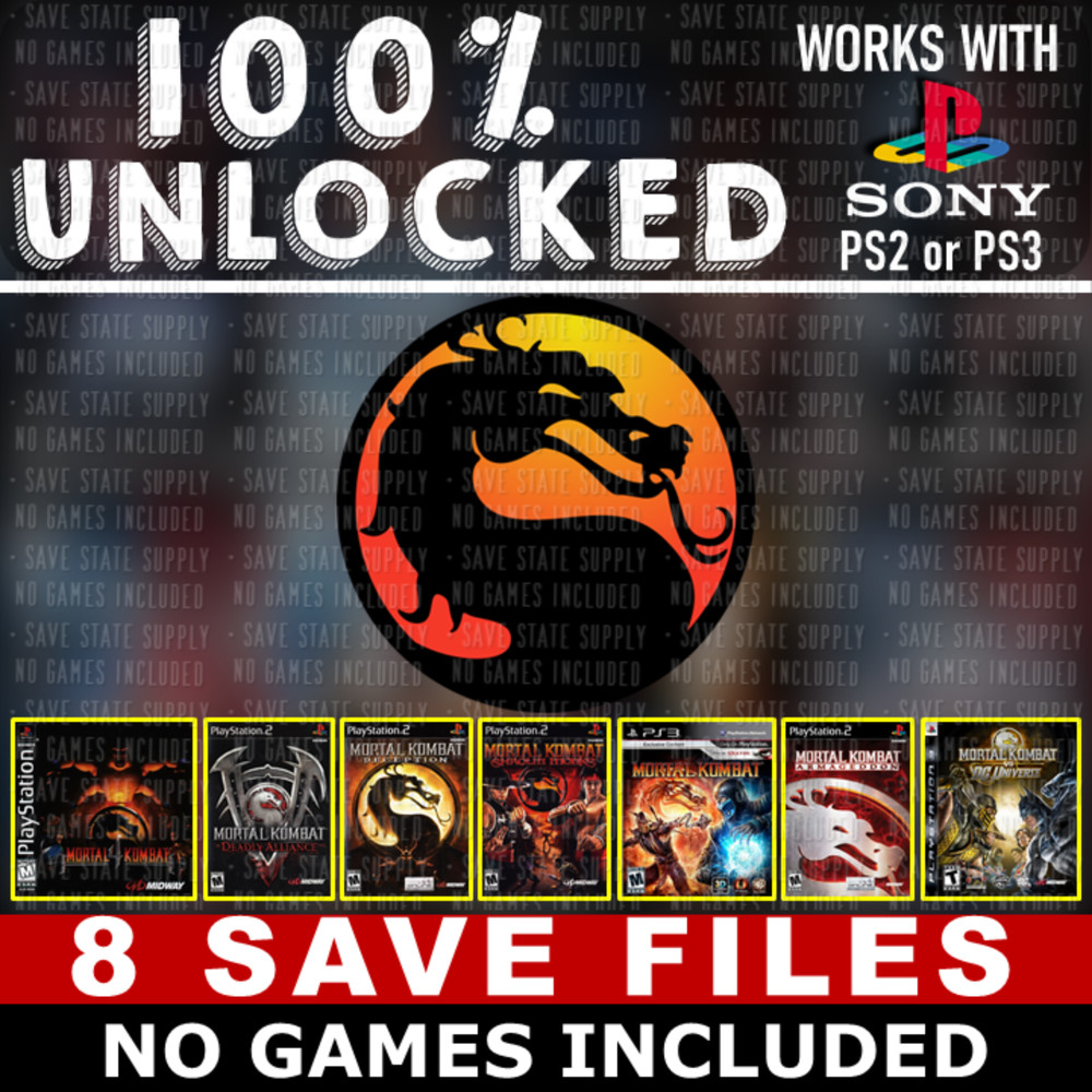 Mortal Kombat DC Alliance Monks Armageddon Deception PS2 PS3 Memory Card USB