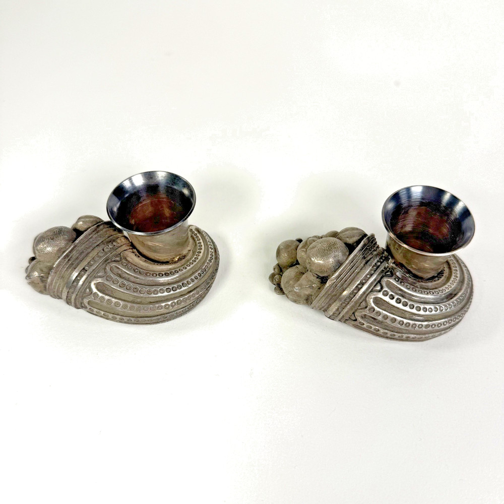 Reed & Barton Cornucopia 263 Silver Plated Vintage Set 2 Candle Holders