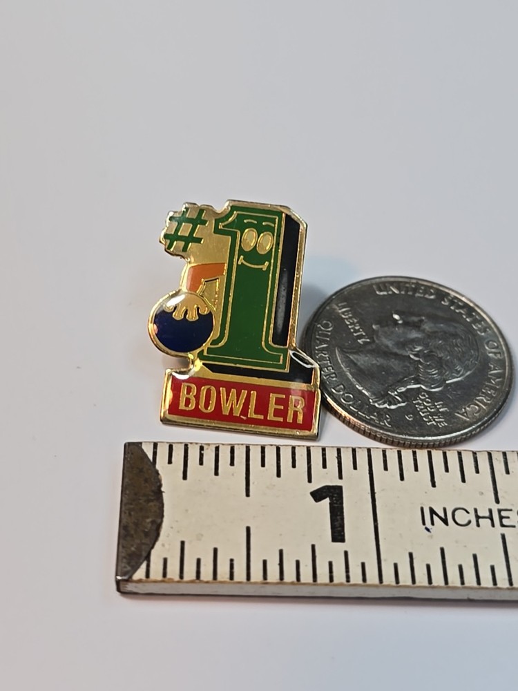 #1 Bowler With Smile Face Lapel Pin