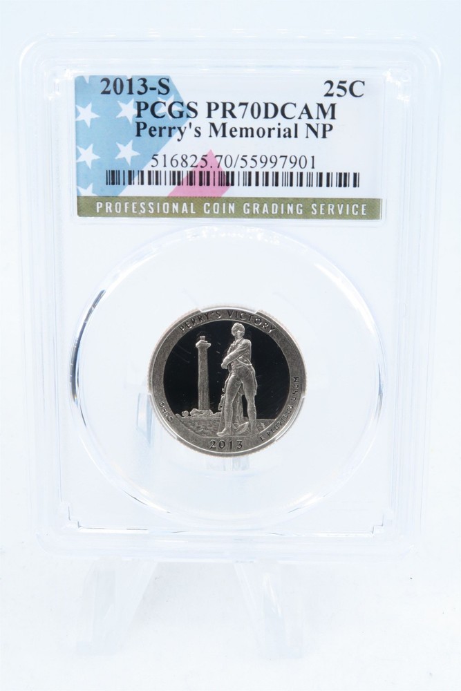 2013-S PCGS PR70DCAM Perry's Memorial NP Quarter Proof 25C