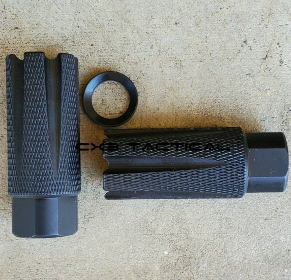 .17 HMR Muzzle Brake 1/2-28 TPI Linear Compensator Knurled Muzzle Brake 17HMR