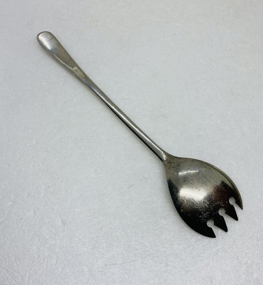 Vintage Silverplated Dinner Salad Serving Fork 9.25” Long Handle Italy Decor 29