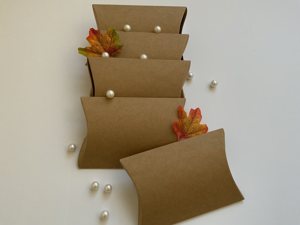 Kraft Pillow Gift Boxes - Perfect for Any Occasion