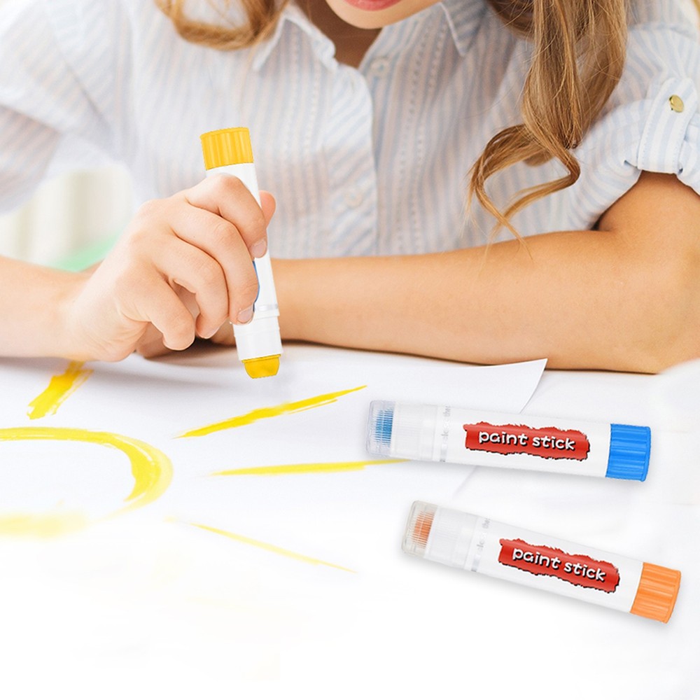 Solid Tempera Paints, 9 Pcs Washable Paint Sticks Paint Pens, Sky Blue