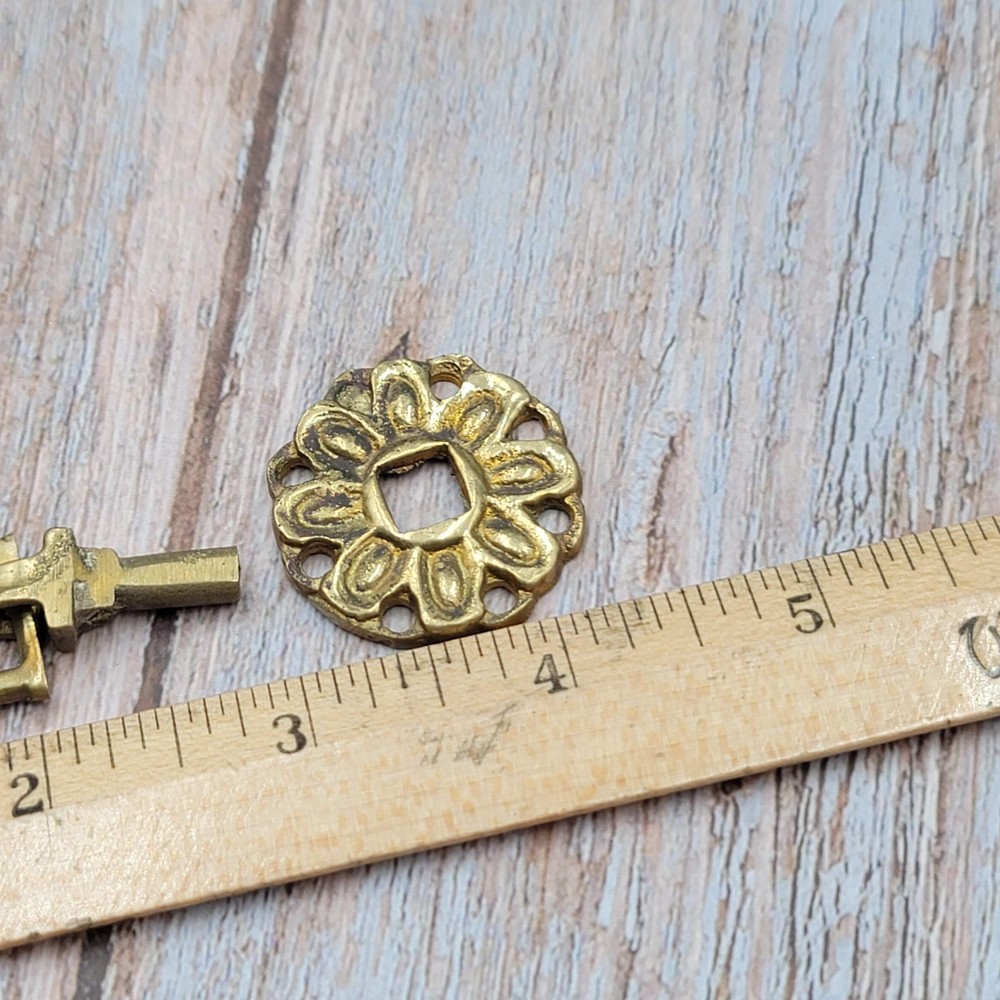 Vintage Solid Brass Drawer Pull Handle Salvage Hardware SINGLE ONLY