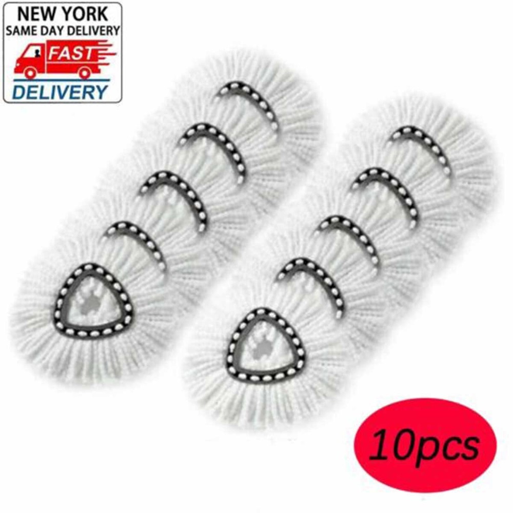 10 pcs Mop Head Microfiber Mopping Refill Cleaning for O-Cedar Spin Mop Replace