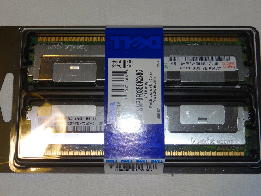 Dell 4GB PC2 5300F 2Rx4 Registered ECC (Samsung) - 2 per pack (8GB total)
