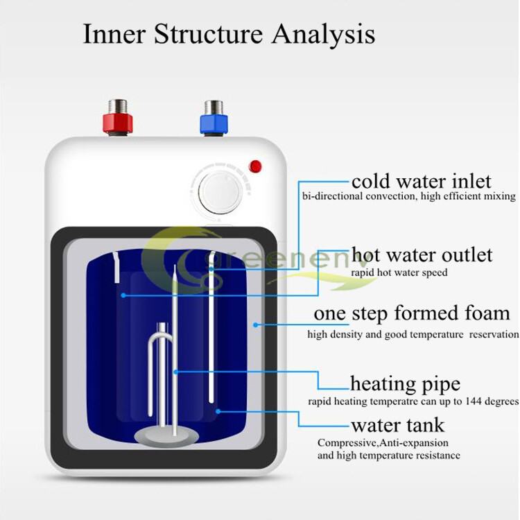 10L Mini Electric Tank Hot Water Heater Kitchen Bathroom Home 95°F-167°F 110V