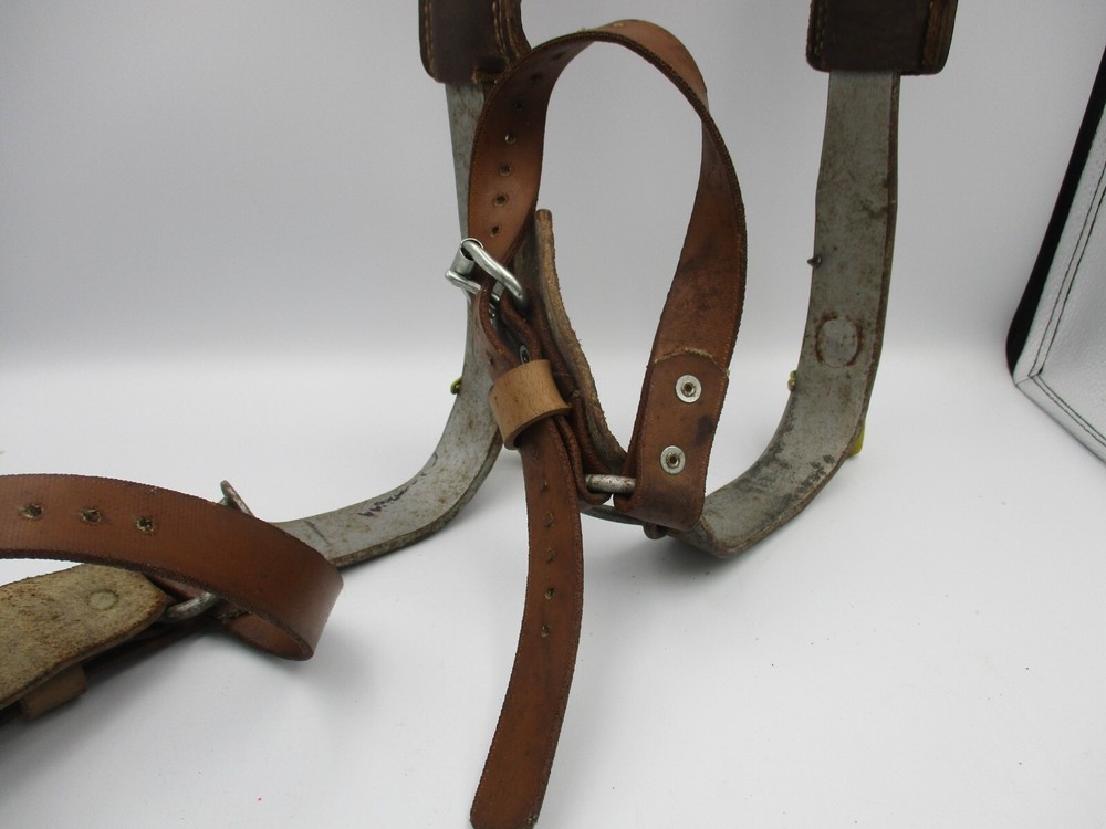 Vintage Bell System Buckingham Lineman's Pole Climbing Spikes