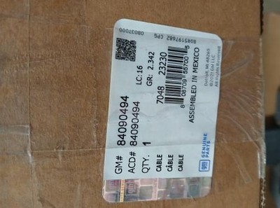 84090494 Positive battery cable 2015-2016 GMC Express van