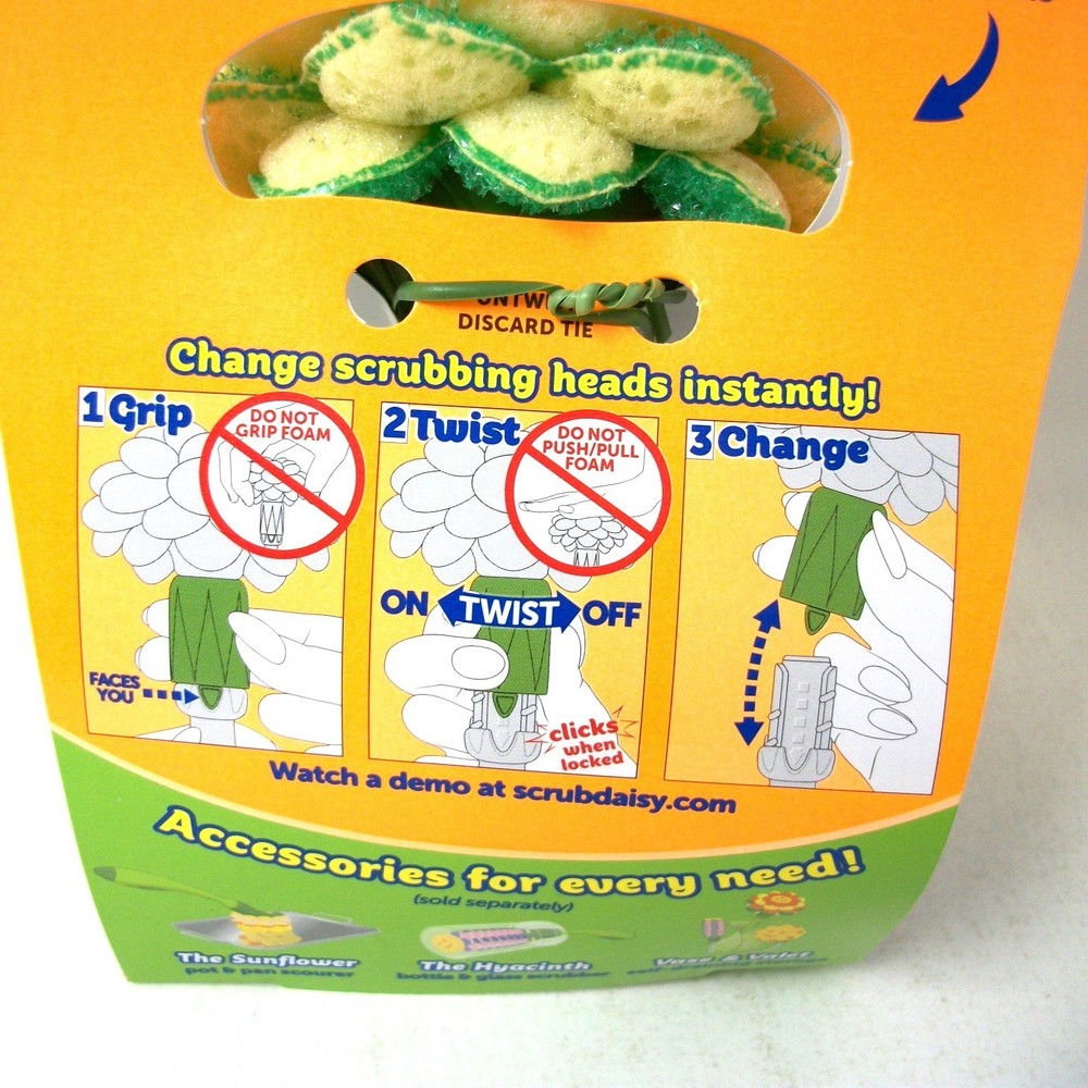 One Scrub Daddy Scrub Daisy THE DAISY Dishwand System Scrubber Replacement Head