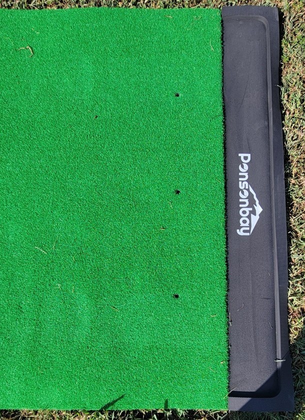 Golf Training Mat Practice Hitting Mat with Ball Tray & Artificial Turf 5 x 4 ft