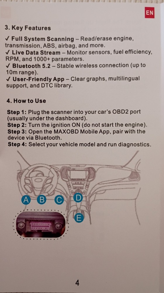 KONNWEI MAXOBD OBD2 Scanner Bluetooth Car Diagnostic Tool Code Reader