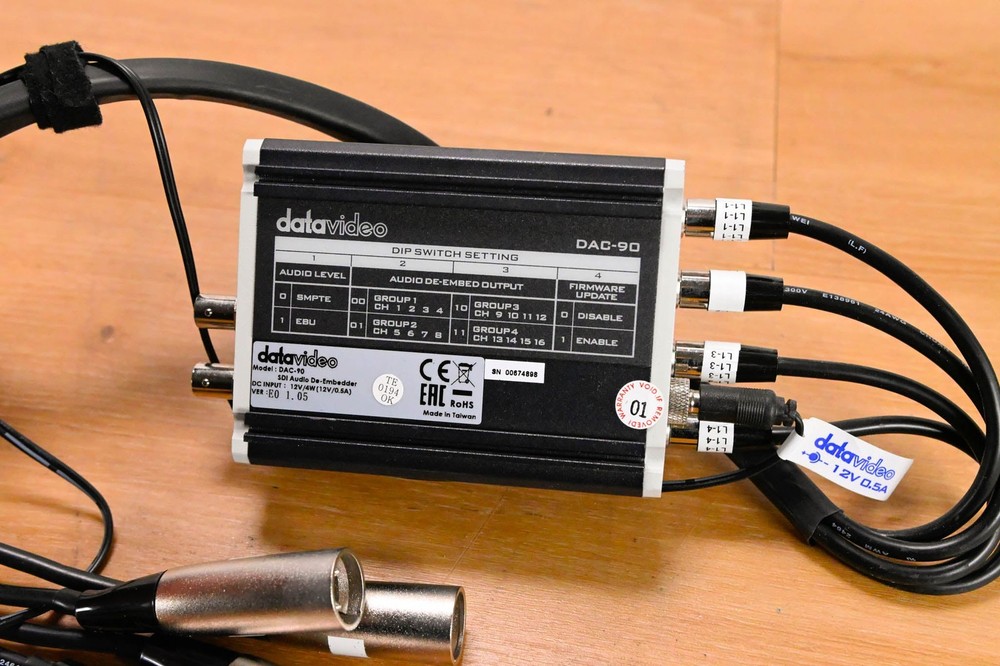 Datavideo DAC-90 SDI Audio De-Embedding Box CG01RFW