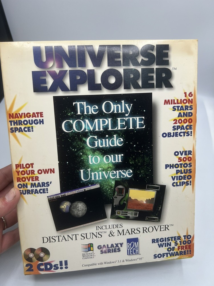 Vintage Software Universe Explorer Distant Suns Mars Rover 1996 Space Big Box