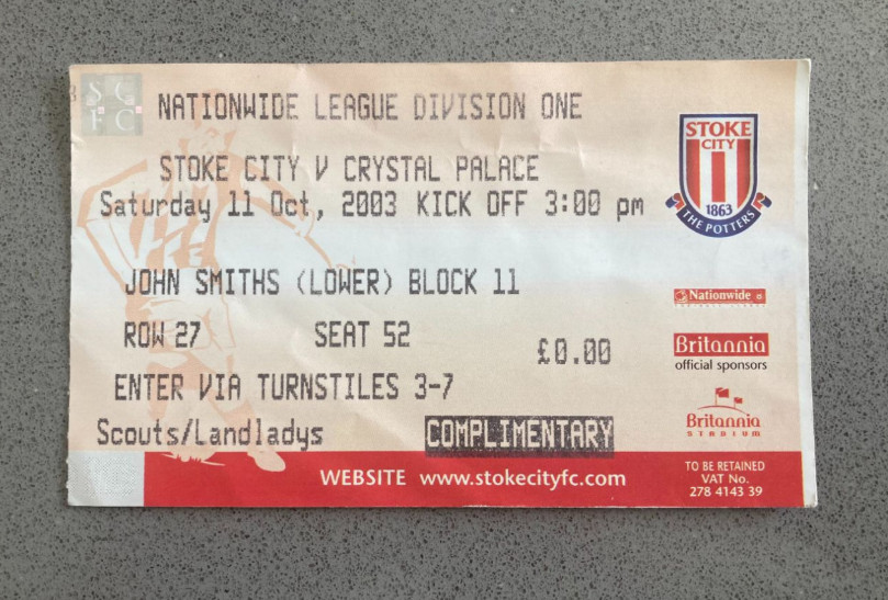 Stoke City v Crystal Palace 2003-04