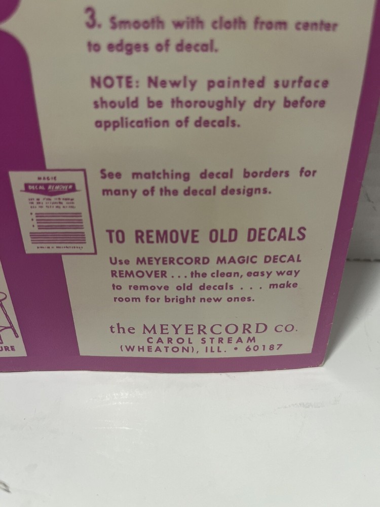 Vintage Meyercord Decal Transfer Pattern Rose # 1523C