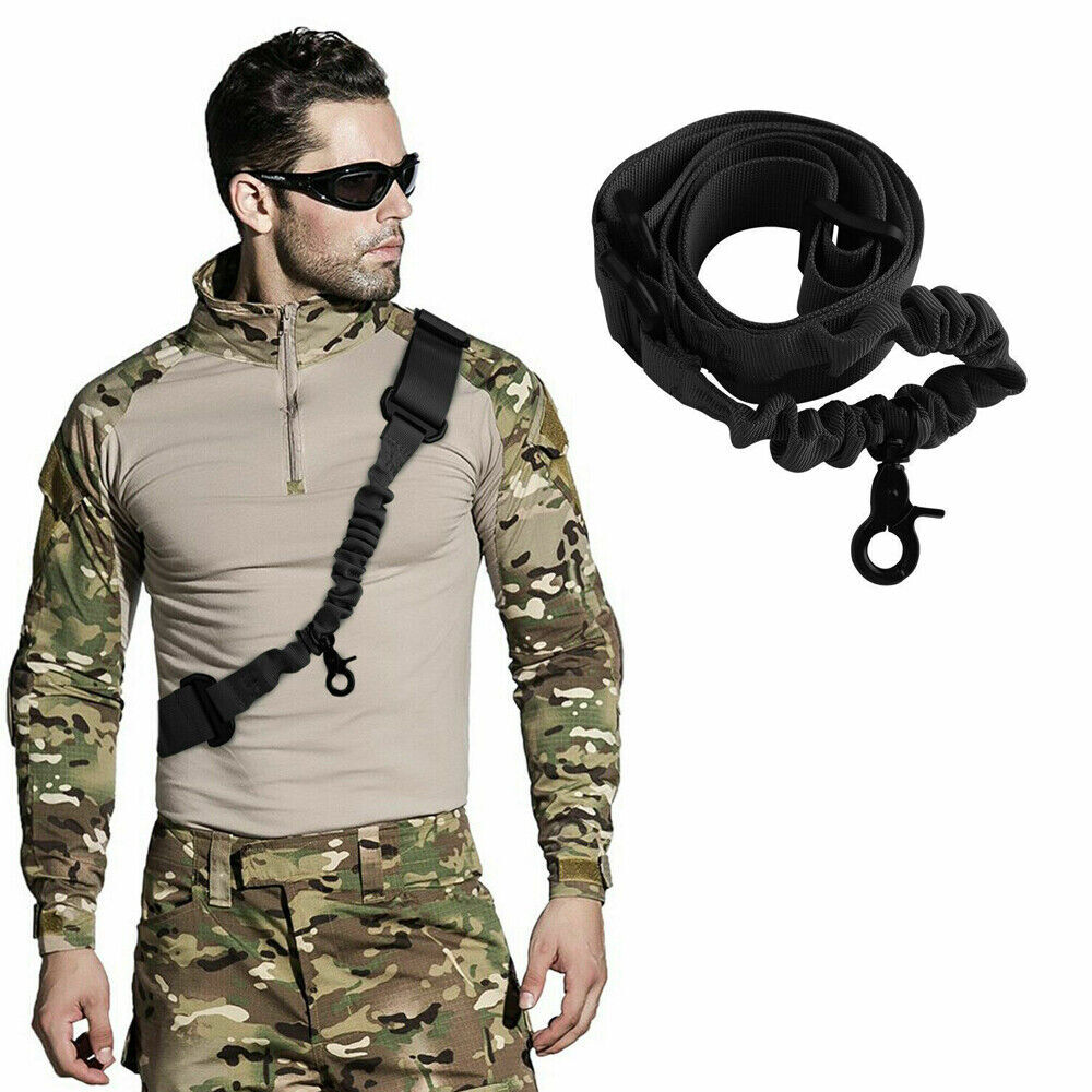Tactical Gun Rifle Sling Shoulder Strap 1 Single Point / 2 Point Adjustable Belt