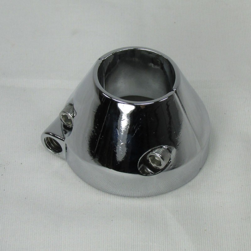 Smooth Throttle Housing Clamp for single cable use on 1" dia. Handlebars, Chrome