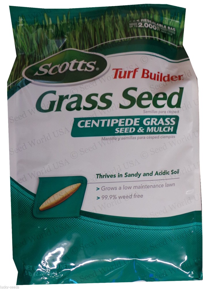 Scotts Centipede Grass Seed & Mulch (Covers 2000 sq. ft.)  - 5 Lbs.