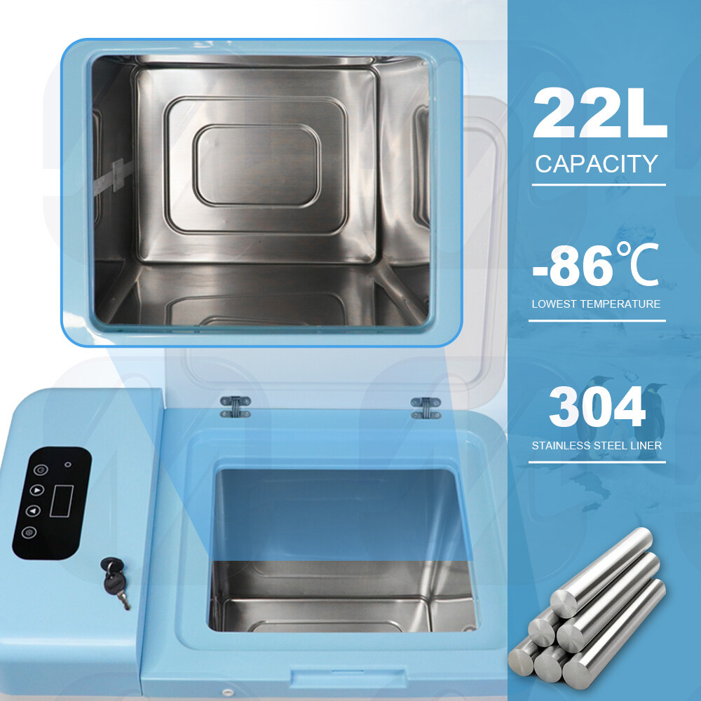 -86℃ 22L Ultra-Low Temperature Freezer Protable for Laboratory Samples Storage