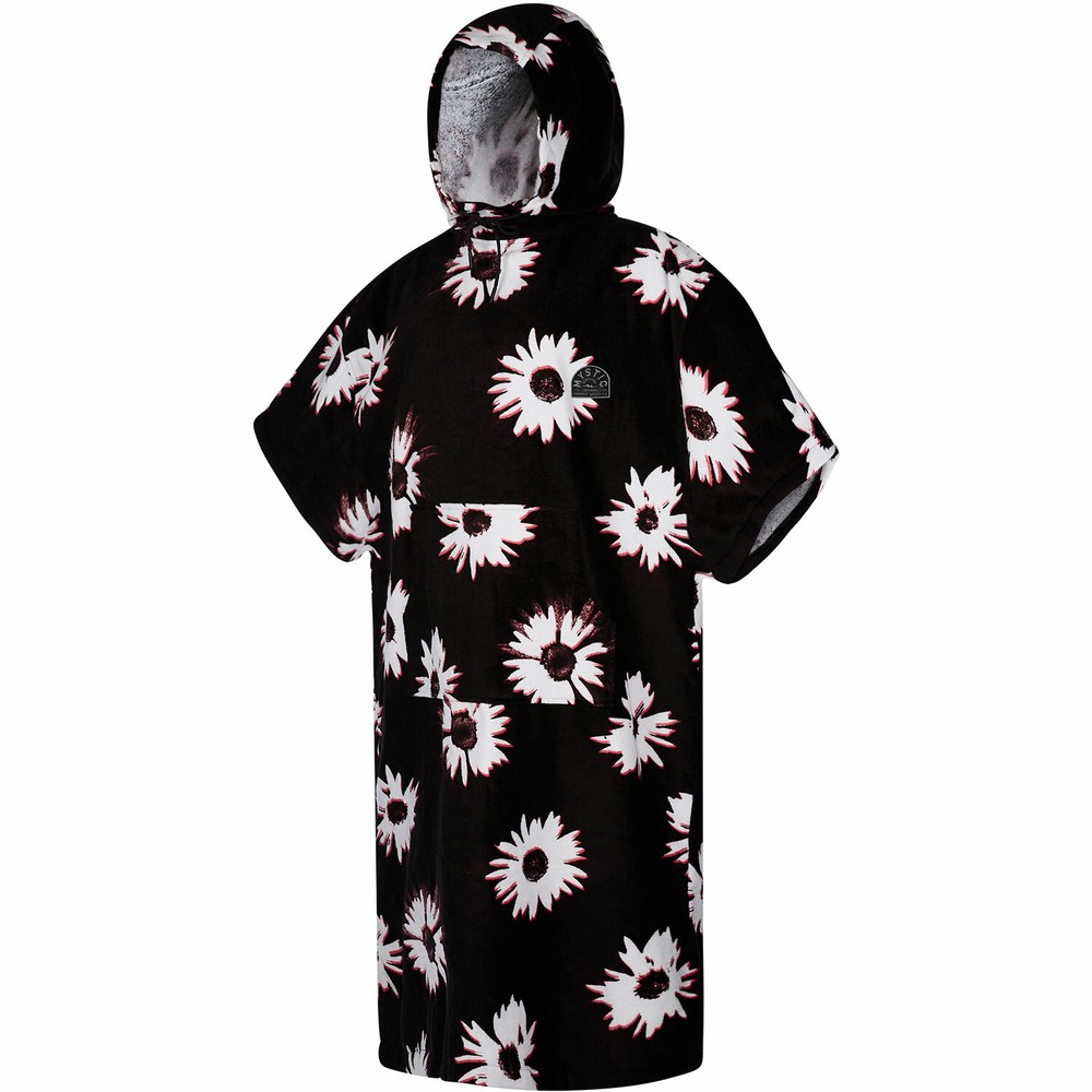 Mystic Poncho Velour / Changing Robe - Black/White