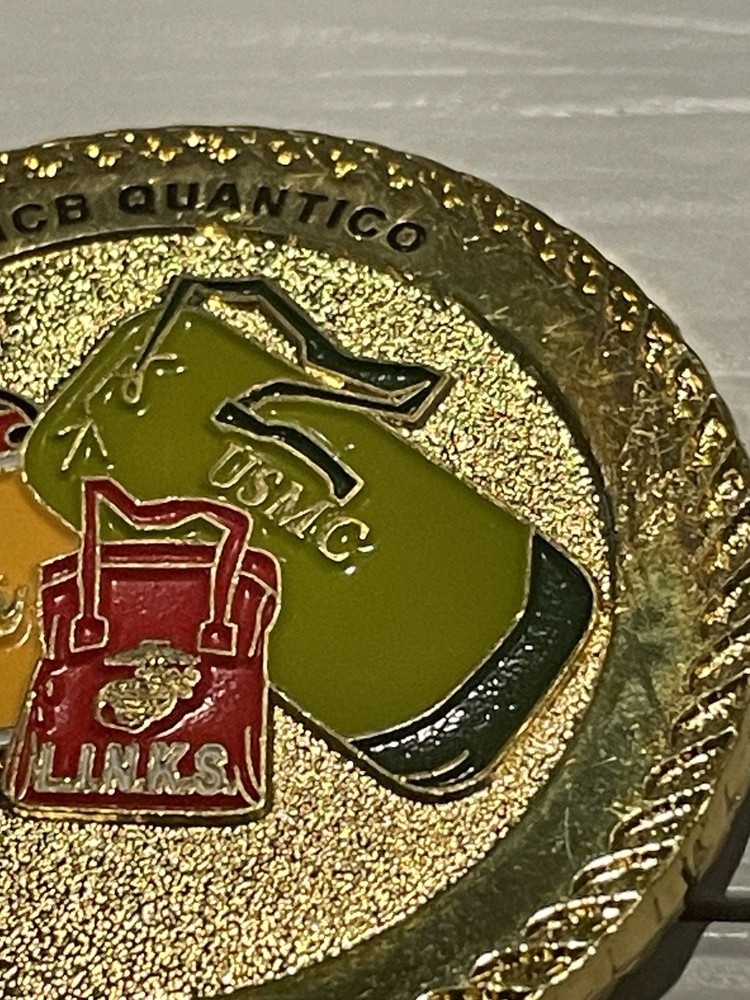 MCB Quantico Challenge Coin LINKS Training USMC Marine Corps Base