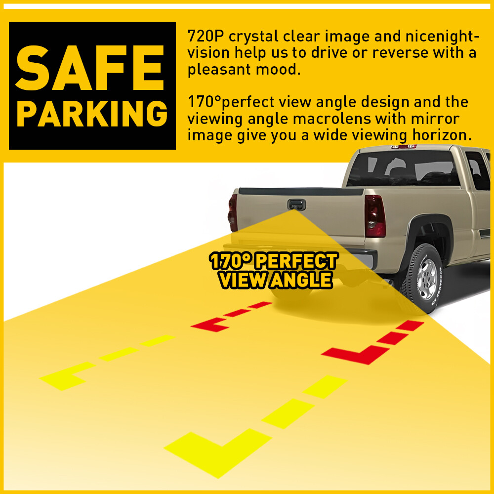 TAILGATE BACKUP HANDLE REVERSE CAMERA REVERSING FOR CAMERA 99-06 CHEVY SILVERADO