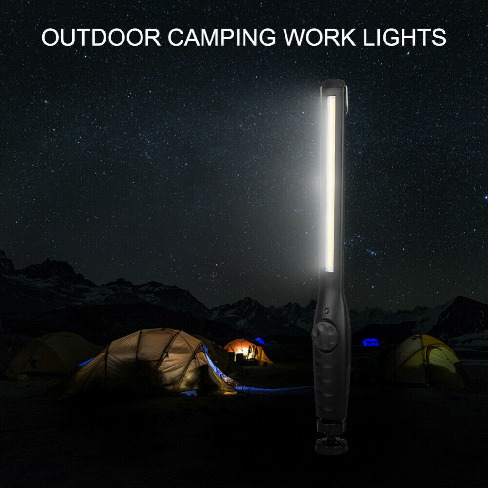 2X Slim COB LED Work Light Mechanical Flashlight Magnetic Base USB Charging