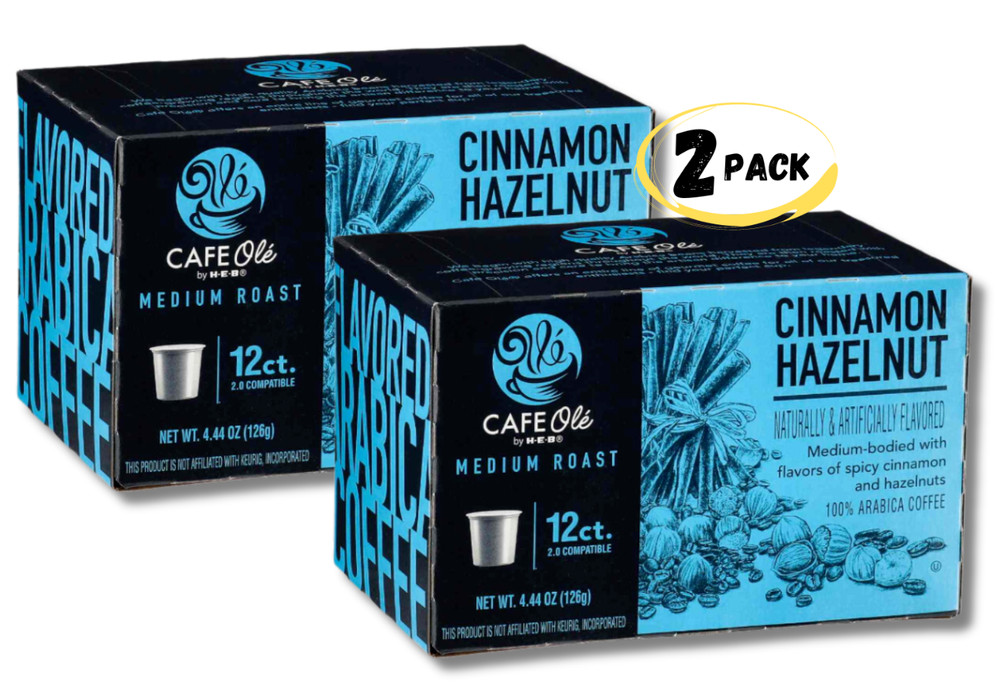 CAFE Olé by H‑E‑B Medium Roast Cinnamon Hazelnut Coffee Single Serve Cup 24CT