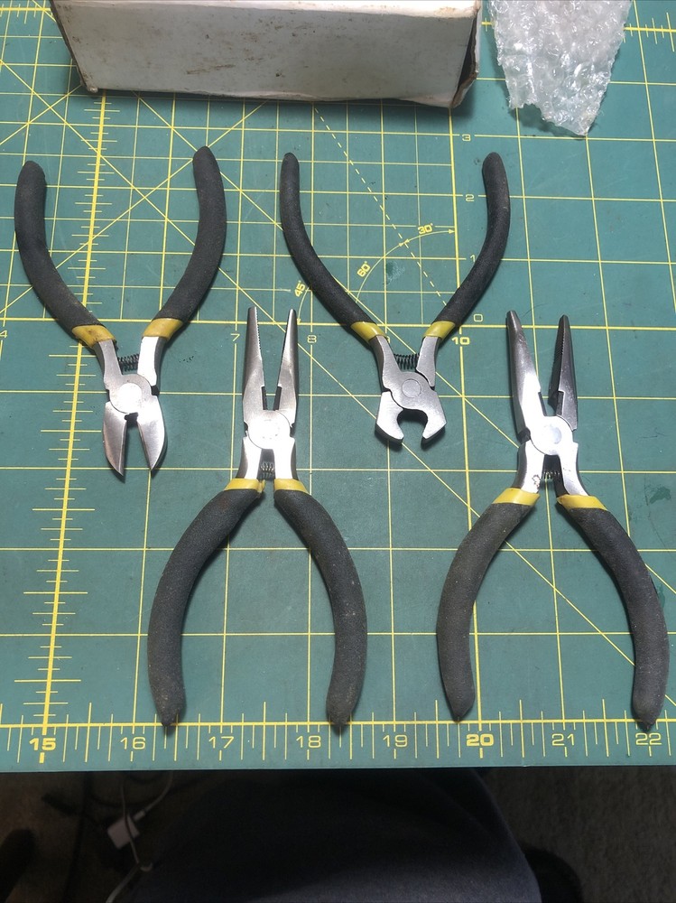 Vintage 4 Piece Pliers Cutters Tool Set 9JD Spring Tools