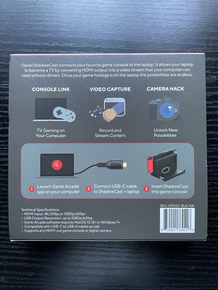GENKI Shadowcast Console Laptop Link