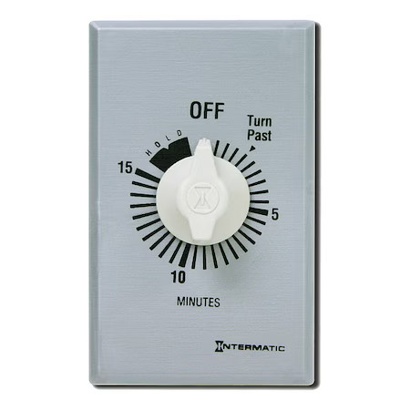 Intermatic Ff15mh Timer, Spring Wound, 15 Min, Spst, Silver