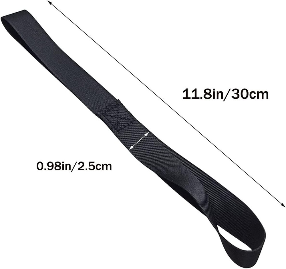 Compact 6 Piece Soft Loop Tie Down Strap Set - 1500 lbs Capacity, Easy Storage