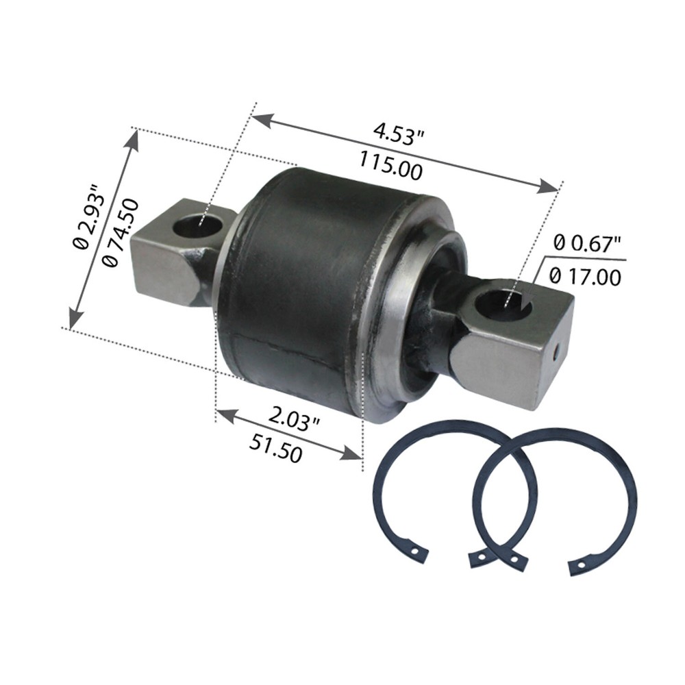 BUSHING ASSEMBLY. TORQUE ROD