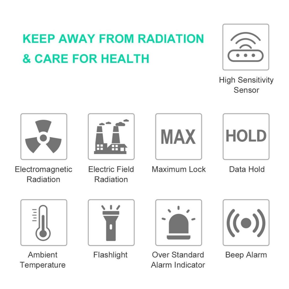 Handheld High Precision Electromagnetic Radiation Detector Tool EMF Meter