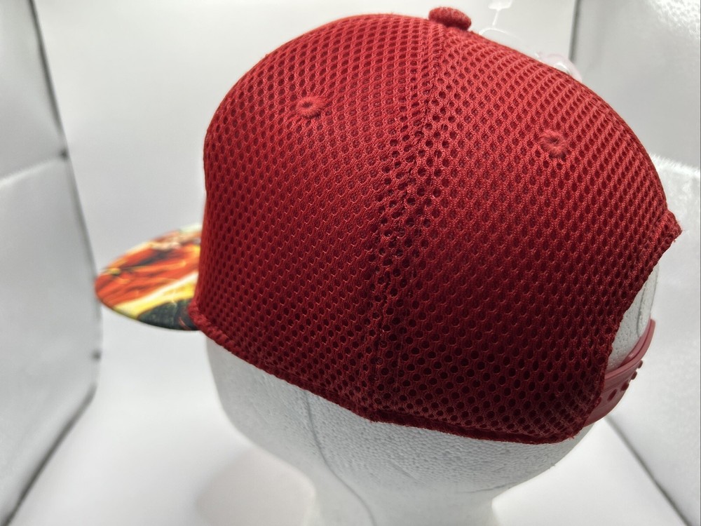 THE FLASH Baseball Hat Cap Youth Boys Patterned Flat Bill Patch Red SnapBack