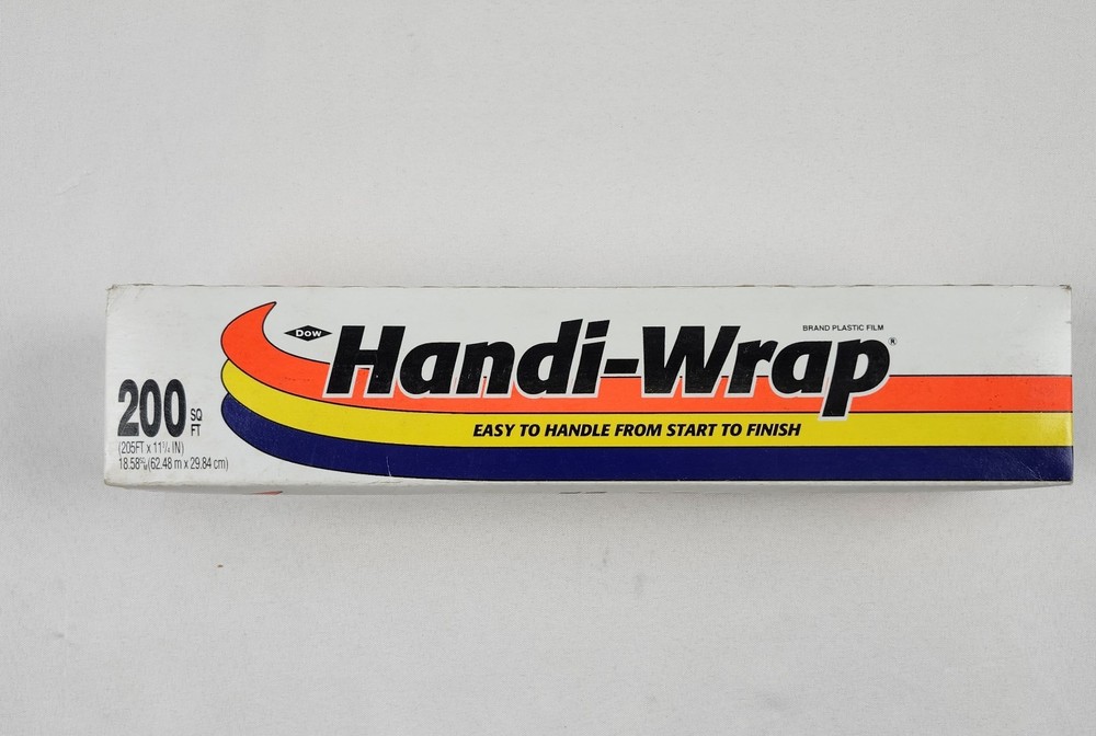 Dow Handi-Wrap 200 Sq Ft Plastic Film Sharp Cutting Edge New