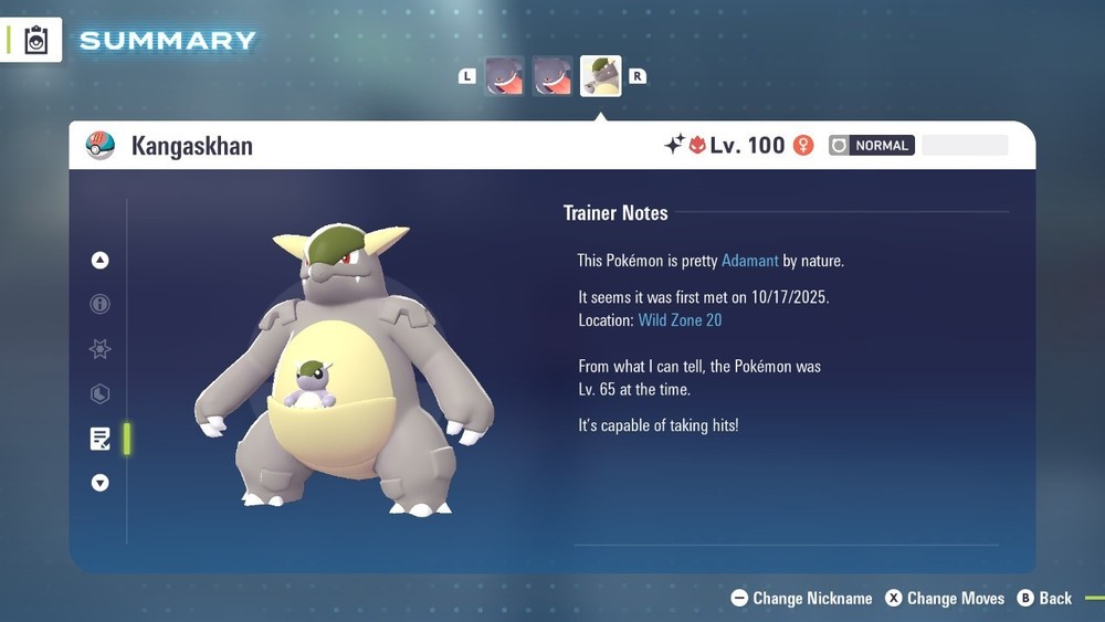Kangaskhan Shiny Alpha 6IVs Battle Ready - Legends ZA