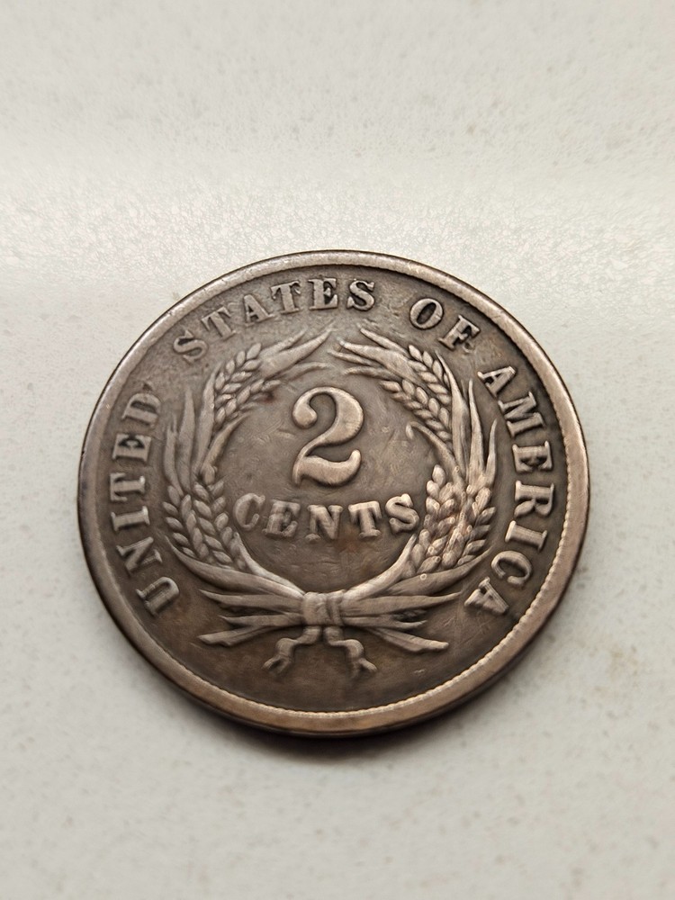 1864 Two Cent Piece Large Motto