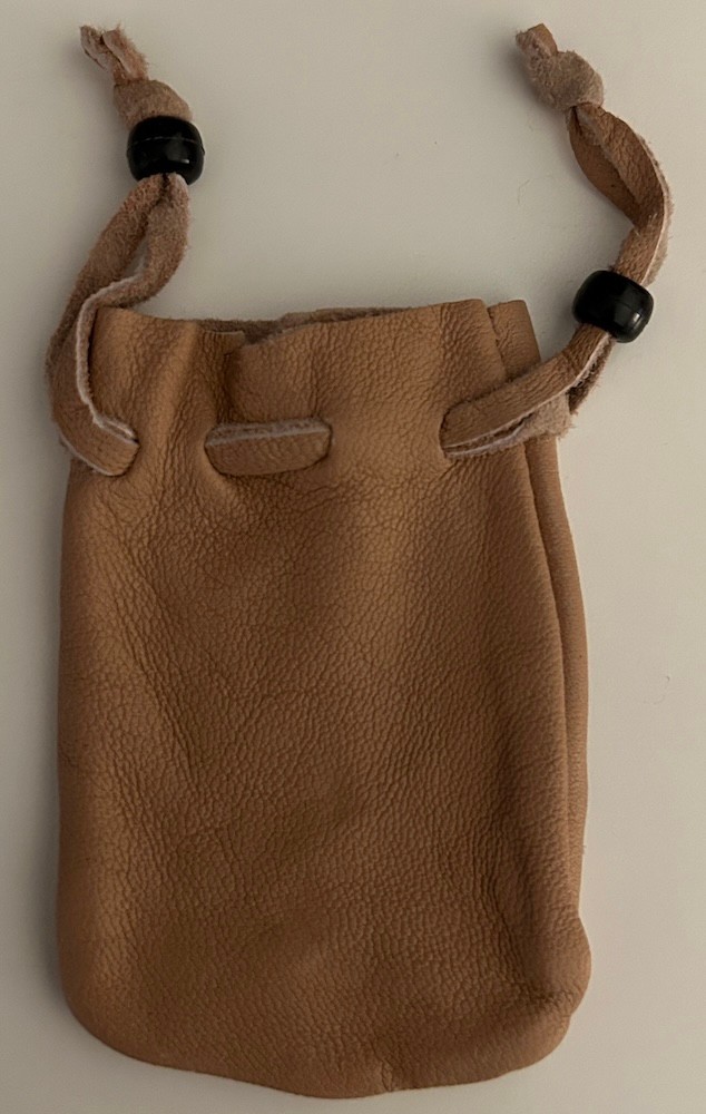 2"x3" Soft Leather Drawstring Bag Pouch!