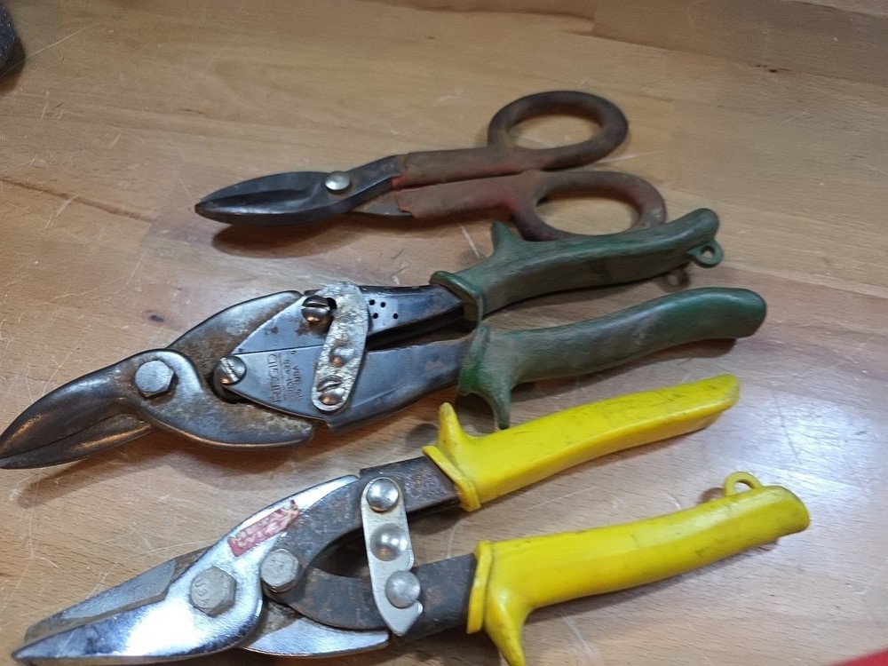 (4Pc Set - Straight, Left, & Right Cut Compound Action Tin Snips -- Ships Free