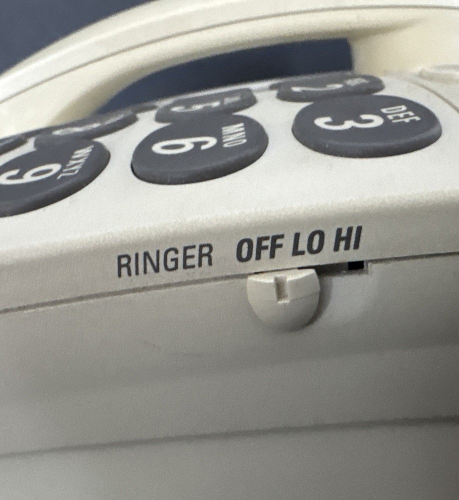 AT&T Large Push Button Phone Model 905 Memory Dial Extra Long Cord Vintage