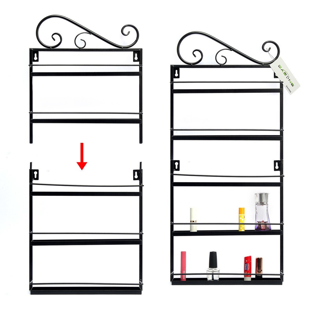 5 Tier Nail Polish Rack Metal Display Organizer Wall Mounted Holder Stand Assemb