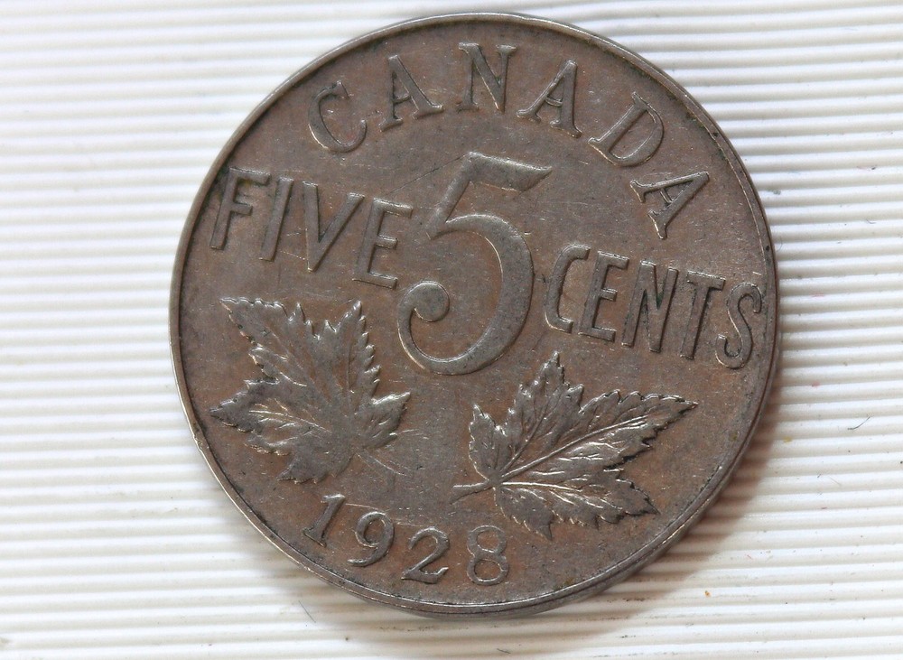 1928 Canada 5 Cents George V