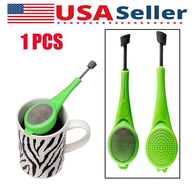 Silicone Leaf Tea Infusers Stainless Tea Strainer Herbal Spice Filter Diffuser
