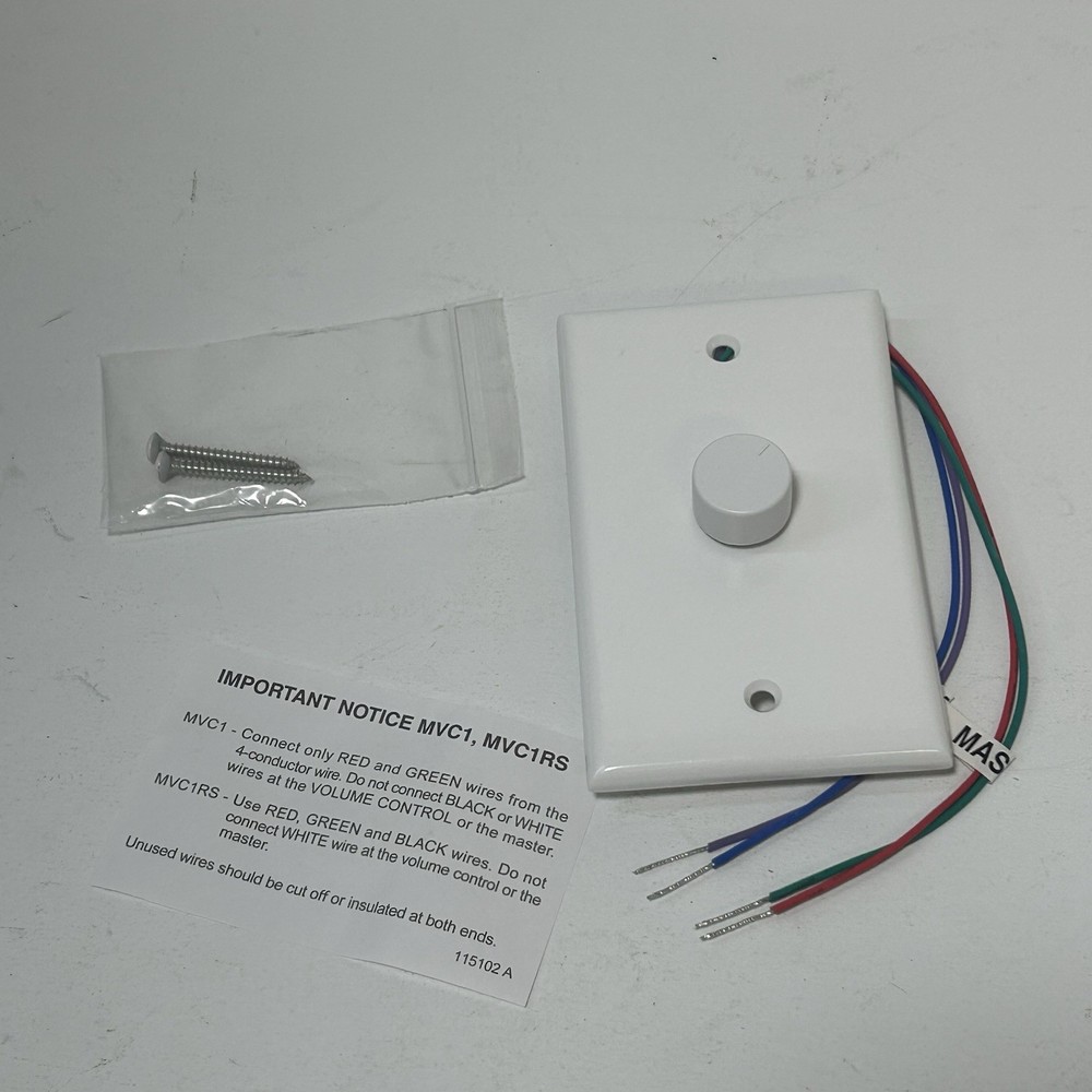 45 Ohm MVC1 Volume Control, White For M&S Music / Intercom System