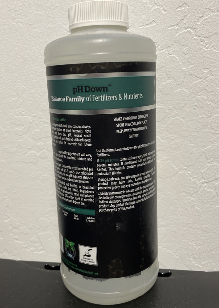 Cutting Edge Solutions PH Down 1 Quart (NEW) FREE SHIPPING