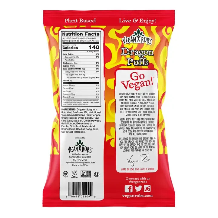 Vegan Robs Dragon Puffs 12 pack