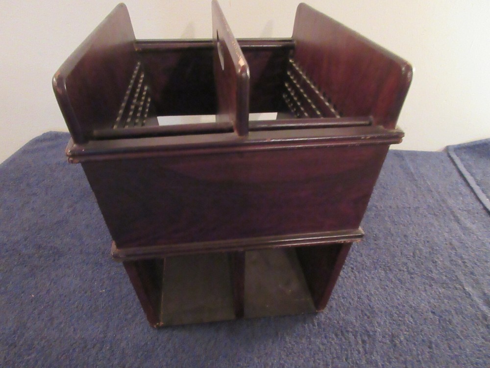 Vintage Solid Wood Book /Magazine Organizer Holder